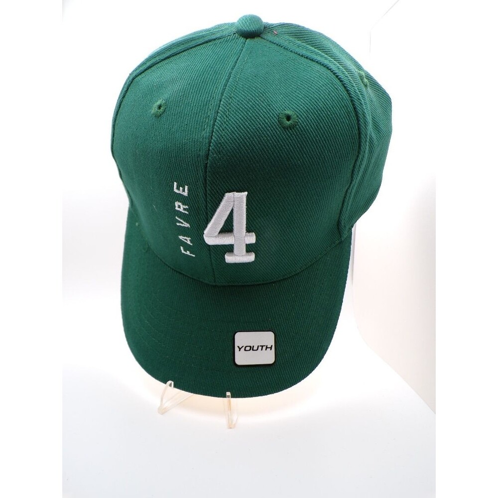 Team Apparel Youth Green Brett Favre 4 Retro Baseball Cap Adjustable Boys